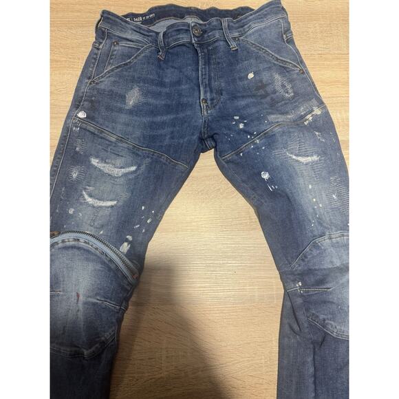G-Star RAW 5620 3D Zip Knee Skinny Elto Superstretch Destroy Jeans Sz 31x32